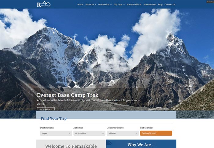 Travel and Trekking Website Design Company